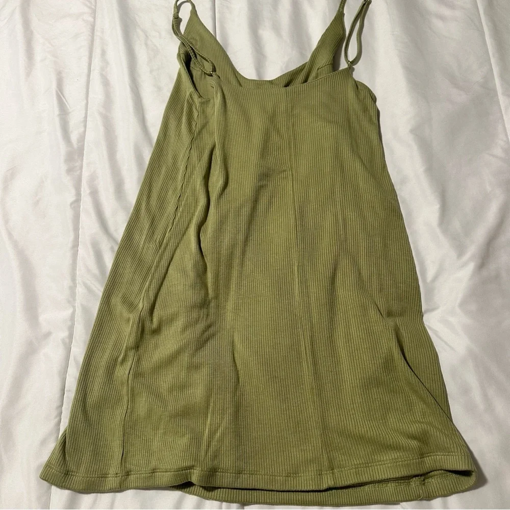 Skatie Olive Ribbed Mini Dress - Picture 4 of 4